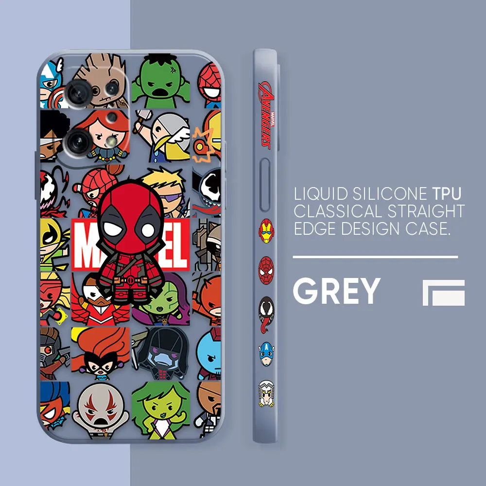 thumbnail image 1 of Case For OPPO FIND X6 X3 REALME X7 X50 RENO 2 4Z 4 6 Lite 5Z 5F 4G 5G PRO Liquid Silicone Case Marvel Cartoon Venom Deadpool, 1 of 5