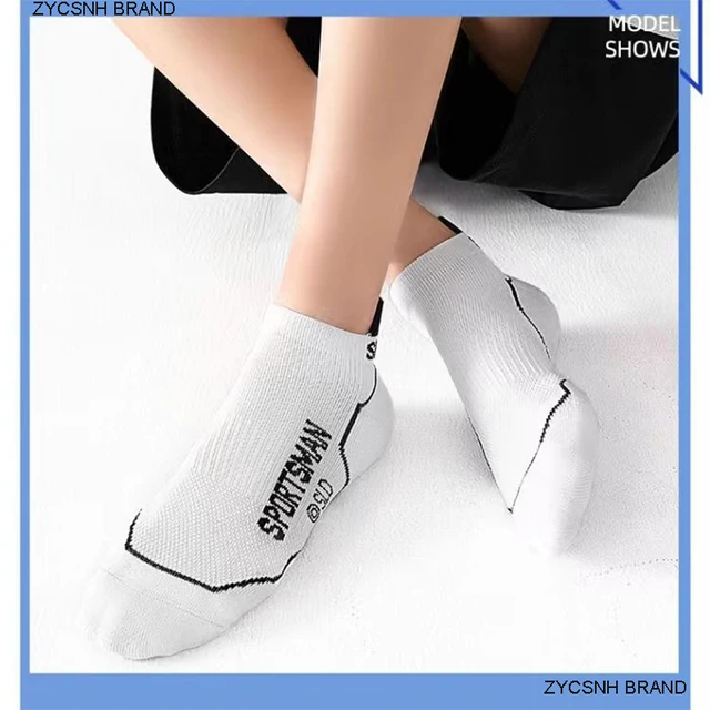 10Pairs High Quality Men Ankle Socks Breathable Cotton Sports Socks Mesh Casual Athletic Summer Thin Cut Short Sokken Size 38-45 5