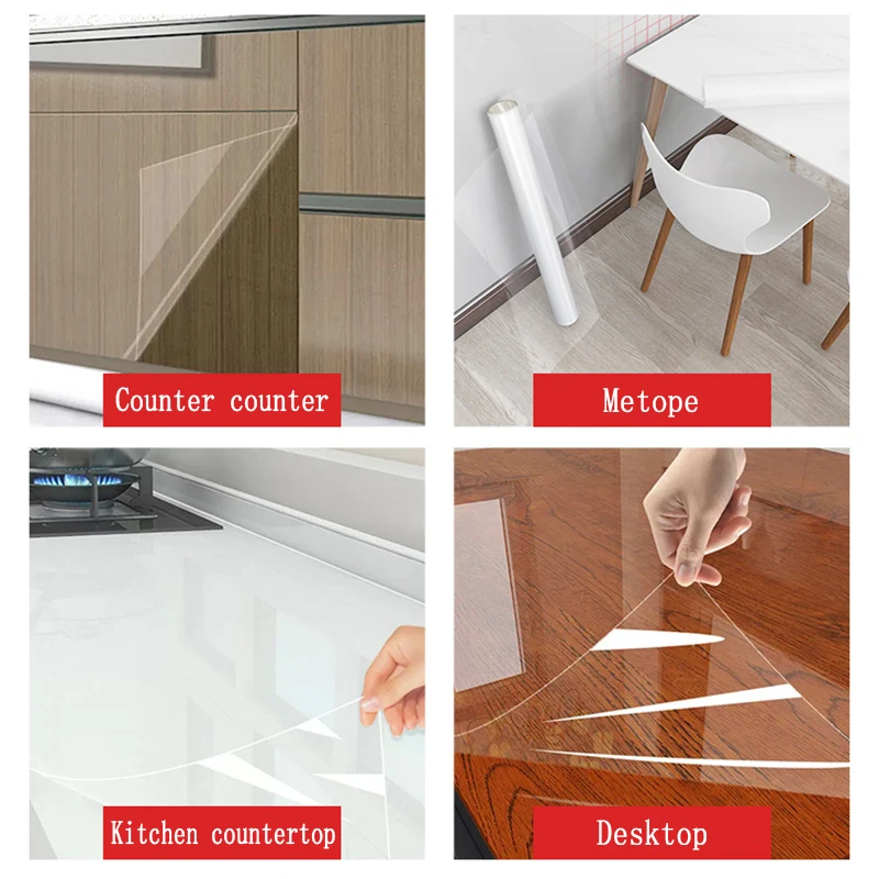 Kitchen Hanging Cabinet Anti Steam Sticker Waterproof Self-Adhesive Cabinet Bottom Anti Oil Fume Transparent Protective Film 5M
