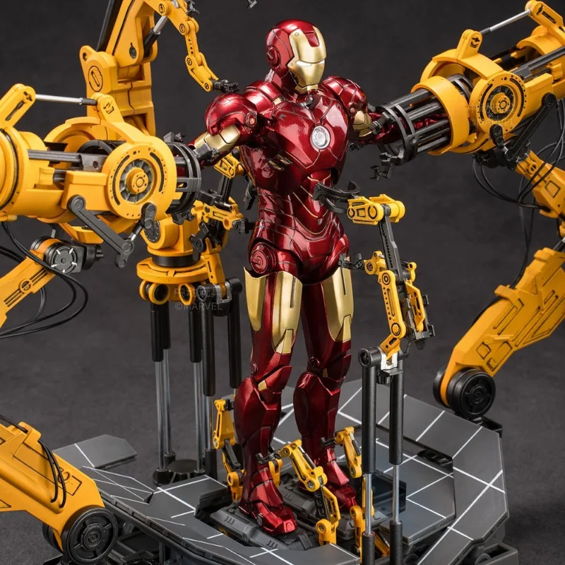 

In Stock Marvel Zd Iron Man Mk4 with Suit-up Gantry Original 1/10 Tony Stark Model Action Figure Collectible Toy Gift Festival