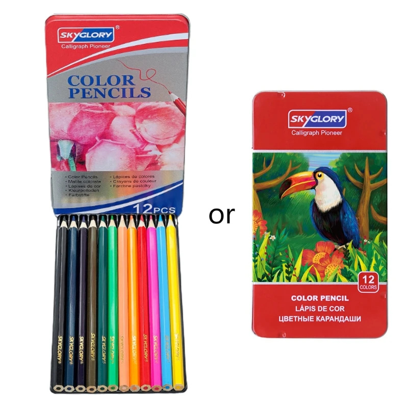 

B36C 12/36/72/120 шт. набор маслянистых цветных карандашей с толстым стержнем для рисования эскизов набор цветных ручек
