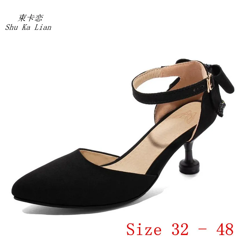 

Women High Heels Pumps D'Orsay High Heel Shoes Stiletto Woman Party Shoes Kitten Heels Small Plus Size 32 - 48