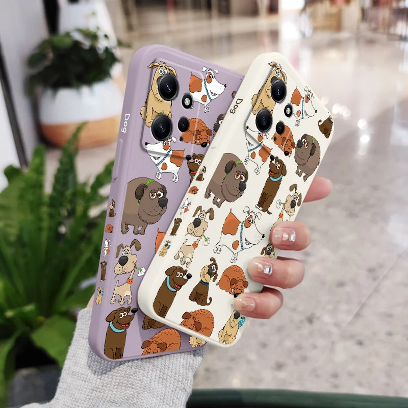 Adorable Dog Pack Liquid Silicone Phone Case Cover