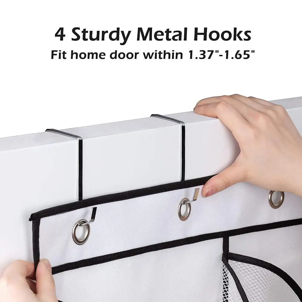

Storage Bag Capacity Door Hanging Bag with Mesh Pockets Easy Installation Shoe Rack Sundries Organizer for Closet Hanging Shoe