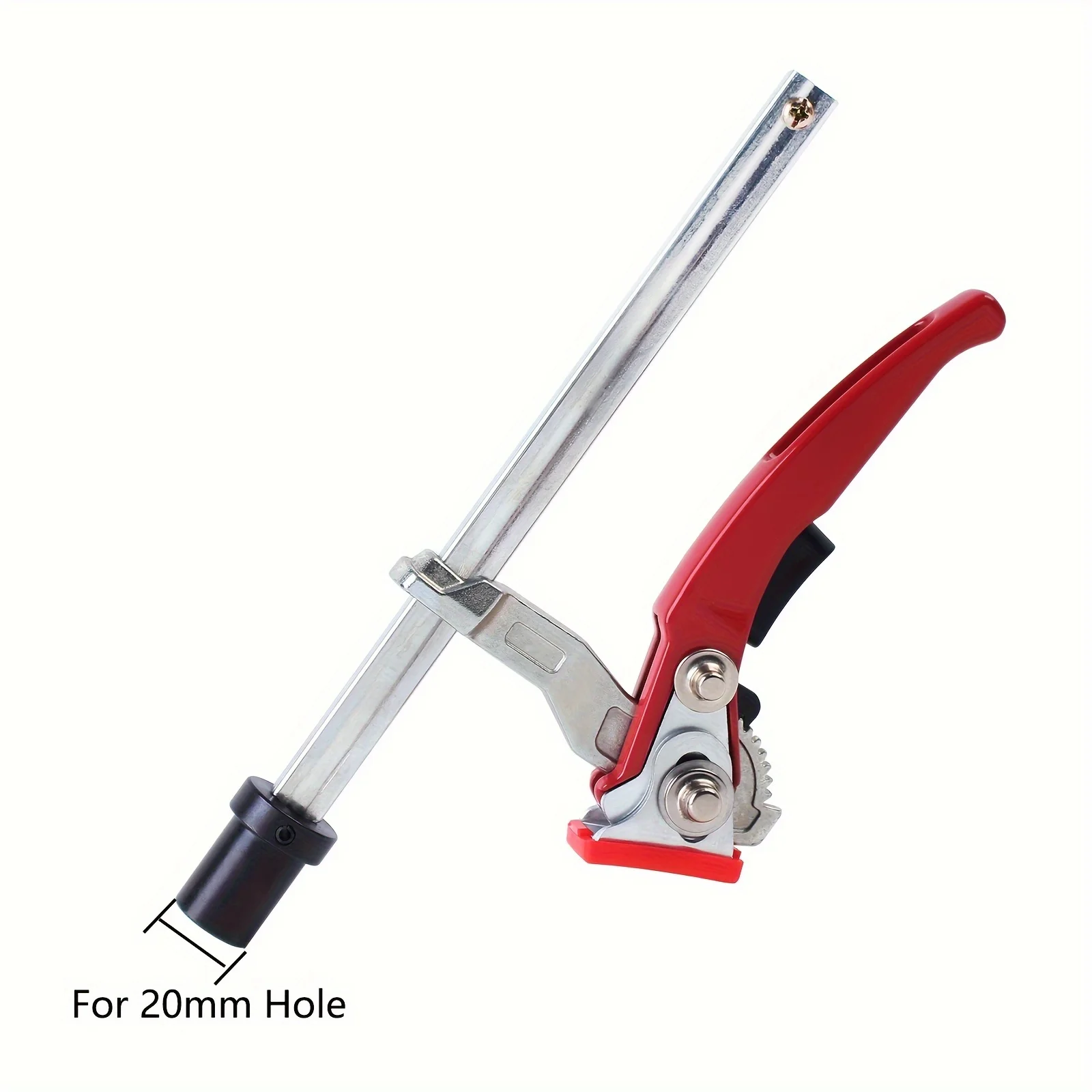 1/2 Stück für 19 mm/20 mm Desktop-Hundeloch-Befestigungsklemme, verstellbare Stahl-Tischklemme für Holzbearbeitungswerkbank-Befestigung, Ratsche, F-Klemme – Detail 8