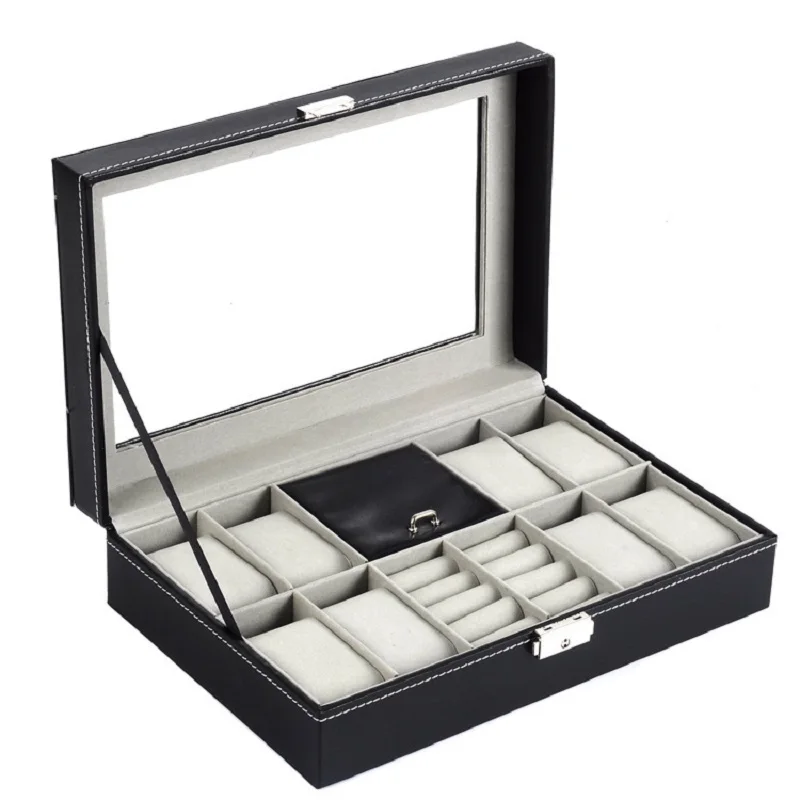 WellZone Classical Multifunctional Storage Box For Watch/Sunglasses/Glasses/Jewelry/Ear Stud/Ring Household Watch Case Watch Storage Box