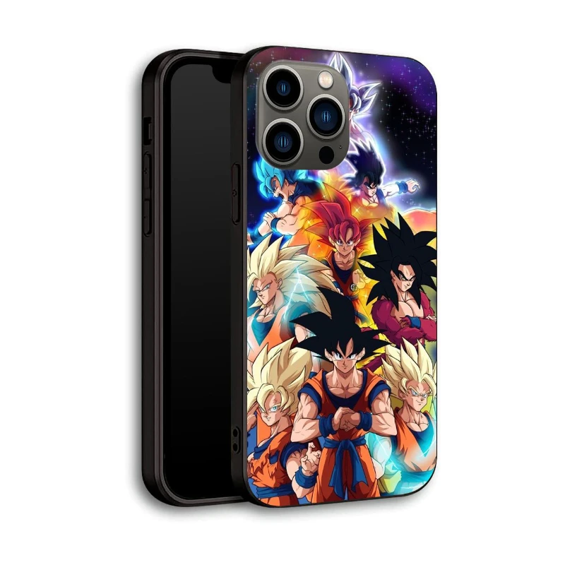 Dragon Ball custodia per telefono Super Saiyan per Apple IPhone 11 12 13 14 15 Pro Max Mini Plus Goku Kakarotto Cover regali in Silicone