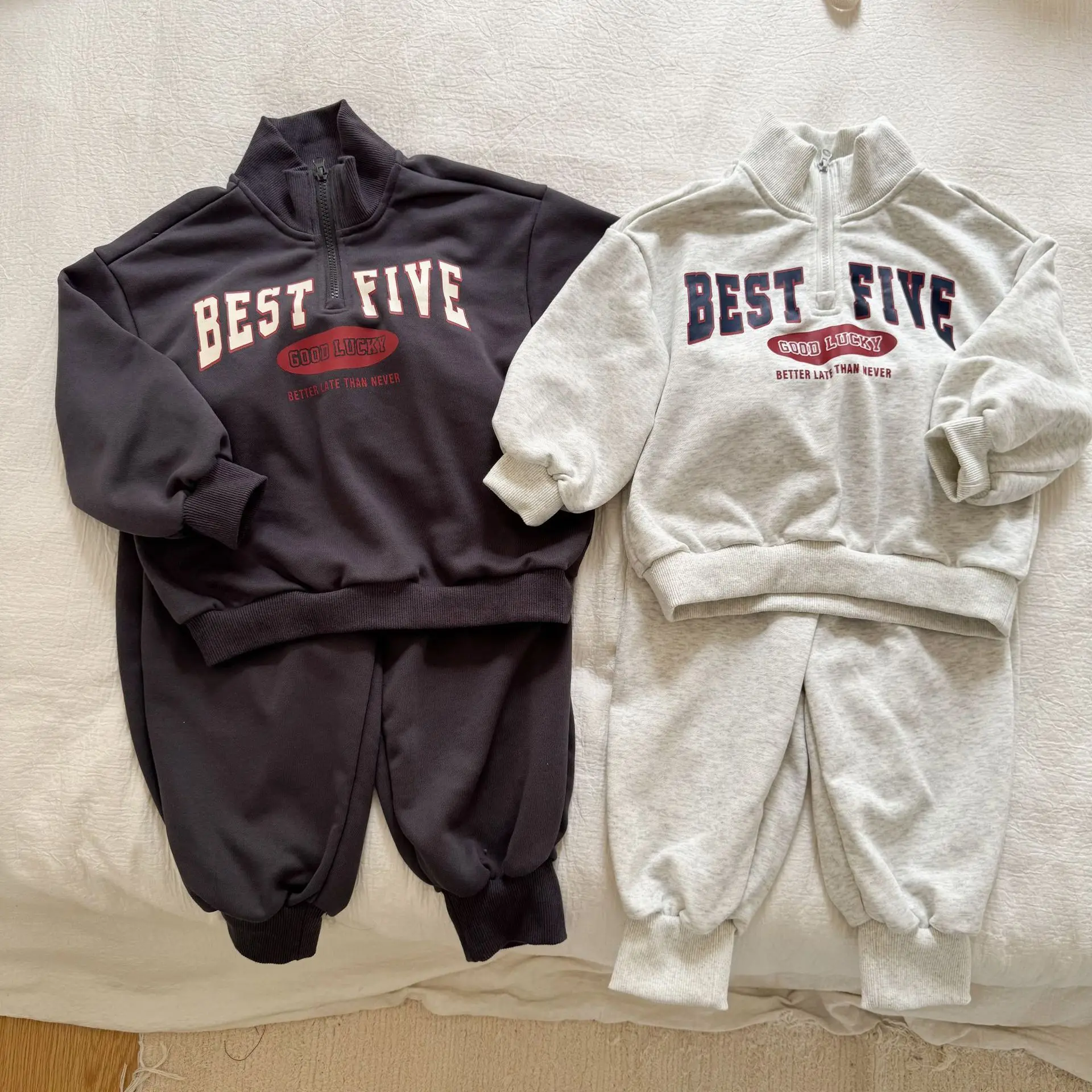 Autumn Kids Letter Print Hoodie and Pants Set