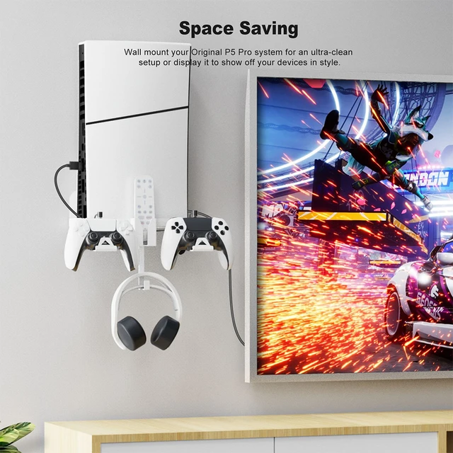 Kit de montage mural Ps5 Slim avec station de charge, support