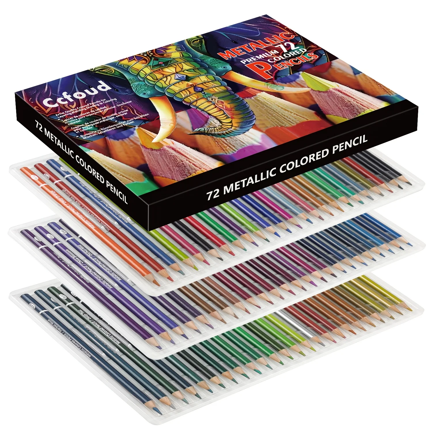 Set 72 Matite Acquerellabili Castle Art Supplies | Custodia Cernierata Da Viaggio | Pigmenti Intensi E Mine Antirottura | Ideale Per Artisti E Hobbisti