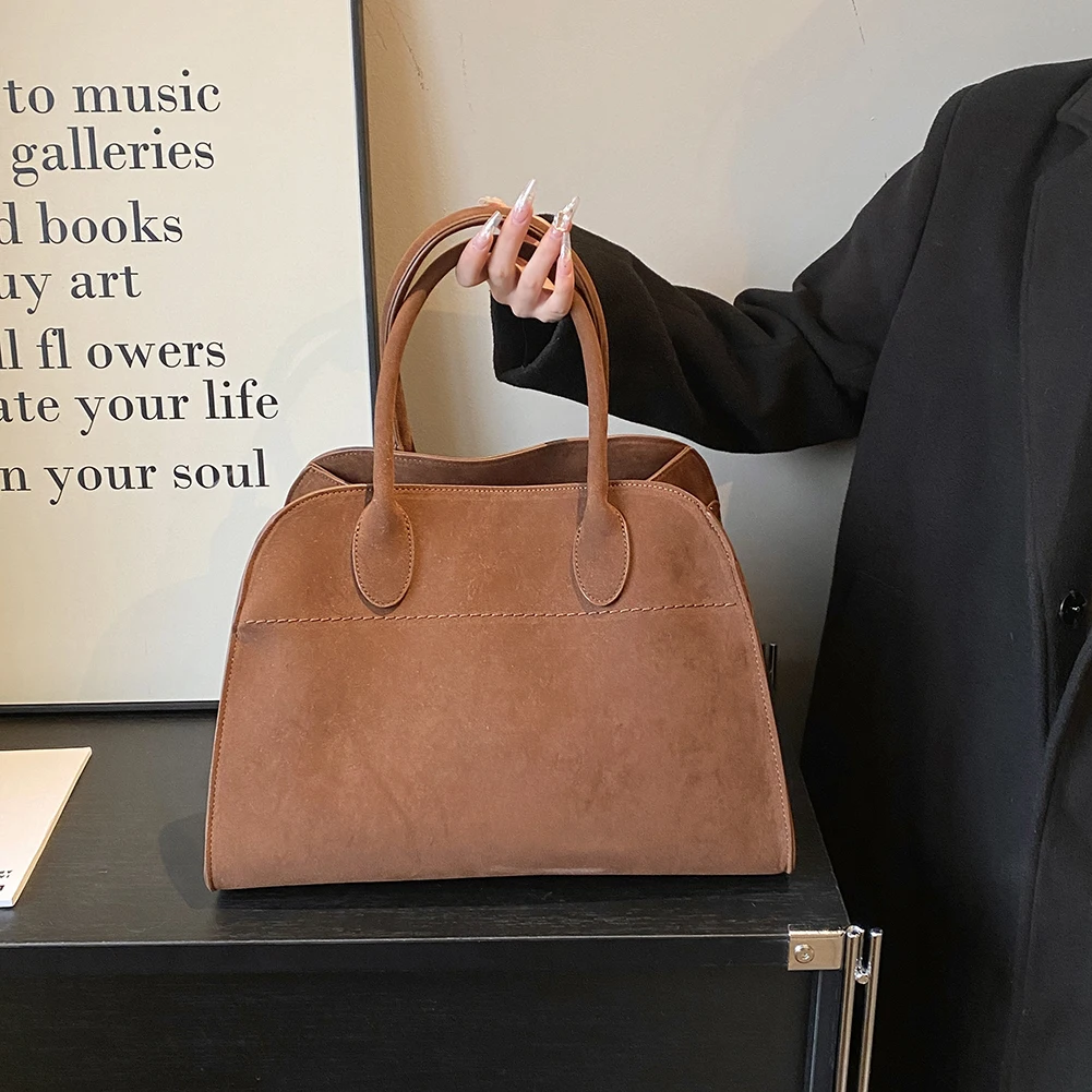 Nuove borse da donna Tote in pelle scamosciata Borsa a tracolla da donna a tracolla retrò di grande capacità Borsa a mano firmata 명품가방_voghion.com