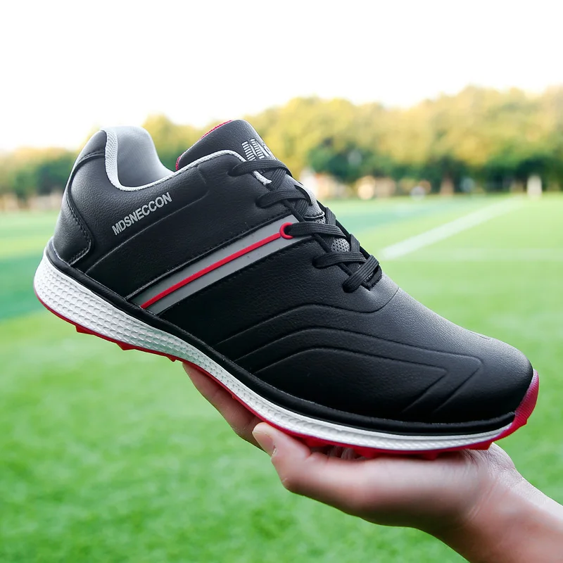 LiXingMing Men Golf Shoes White Large Size Waterproof Cleats Golf Footwear Teenager Outdoor Games Training Golf Sneakers 39-48# 5