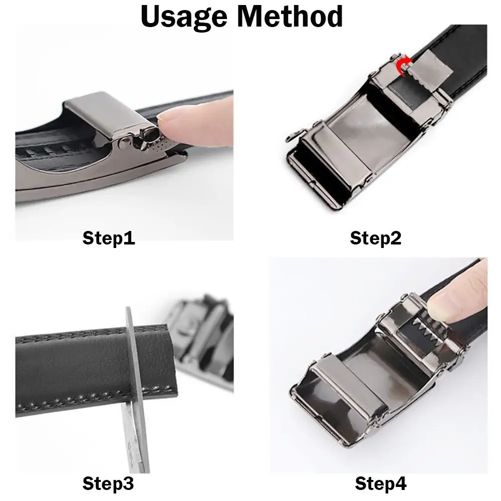 Fashion Adjustable Belt Replacement Buckle DIY Iron Belt Buckle Automatic Buckle Men's Belt Head Business Accessories