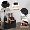 2/4 Grids Multi Functional Desktop Bamboo And Wood Compartment Storage Box With Detachable Bamboo And Wood Partitions 5