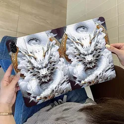 Custodia per tablet con design elegante onde di drago orientale