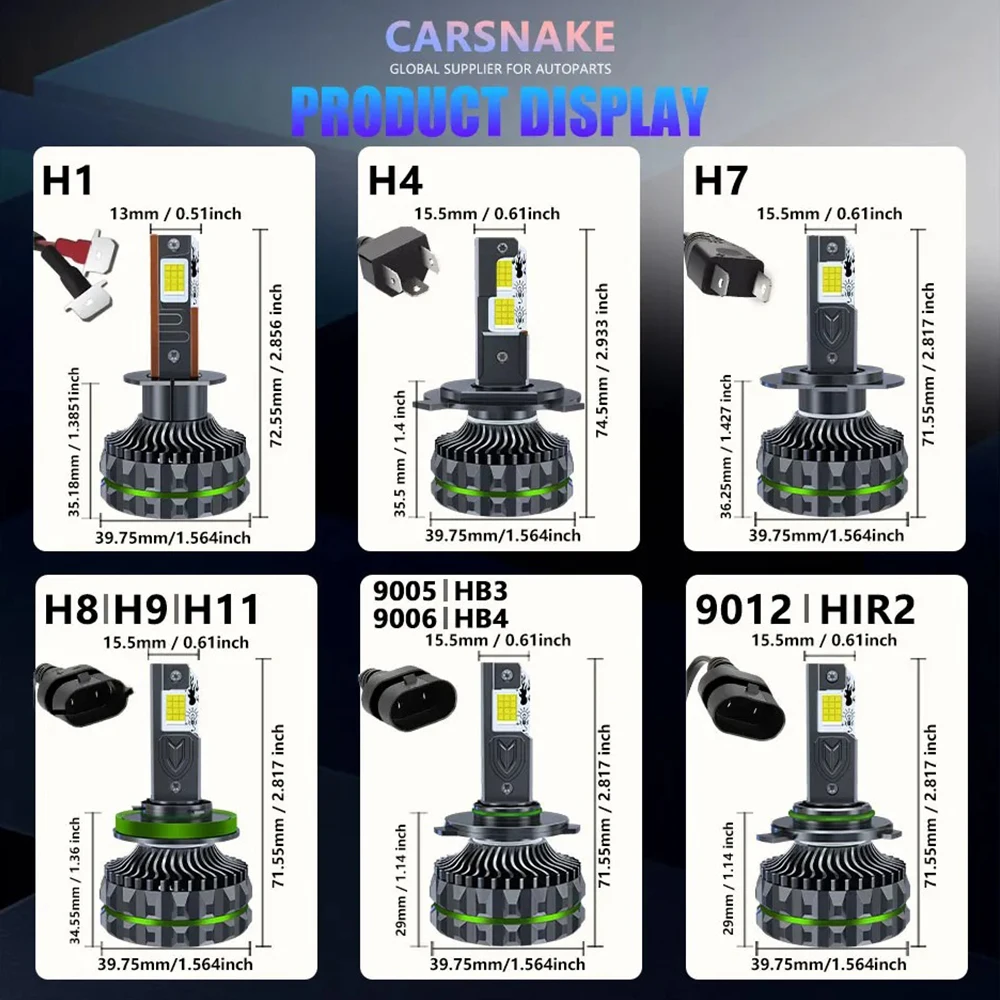 YZNINGTONG H4 LED 자동차 헤드라이트 전구 캔버스 5800W 하이빔 LED H7 안개등 H1 H8 H11 H9 HB4 HB3 9005 9006 9012 터보 램프 12V