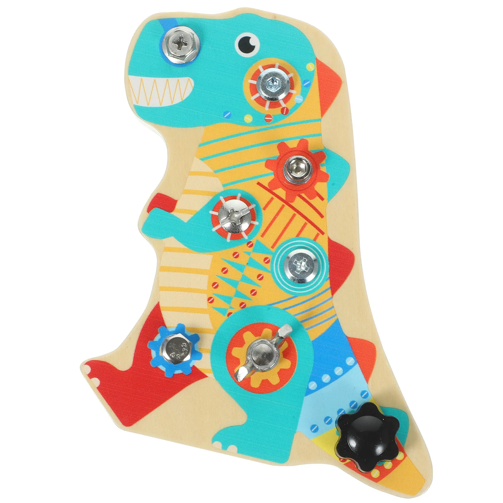 1세트 비지보드 공룡 교육용 어린이 조기 학습 나무 나사 너트 인지 게임  조립 놀이