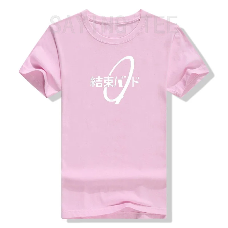 Camiseta con estampado de letras de Kanji Hiragana Kessoku, camiseta de banda de Rocker, moda japonesa, ropa estética