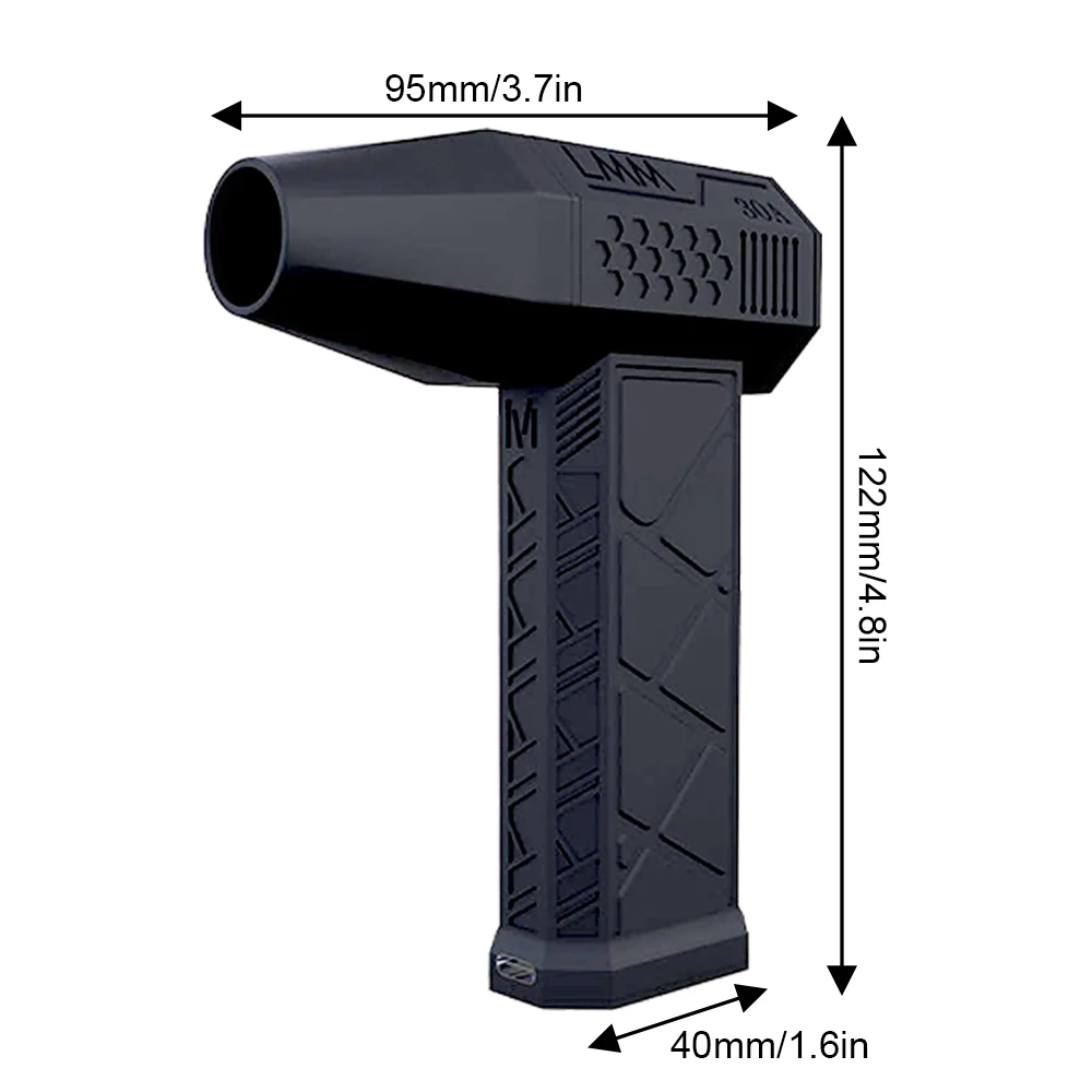200W Electric Air Duster 130000RPM Compressed Air Duster Speed Adjustable Turbo Fan Rechargeable Battery Cordless Jet Dry Blower 6