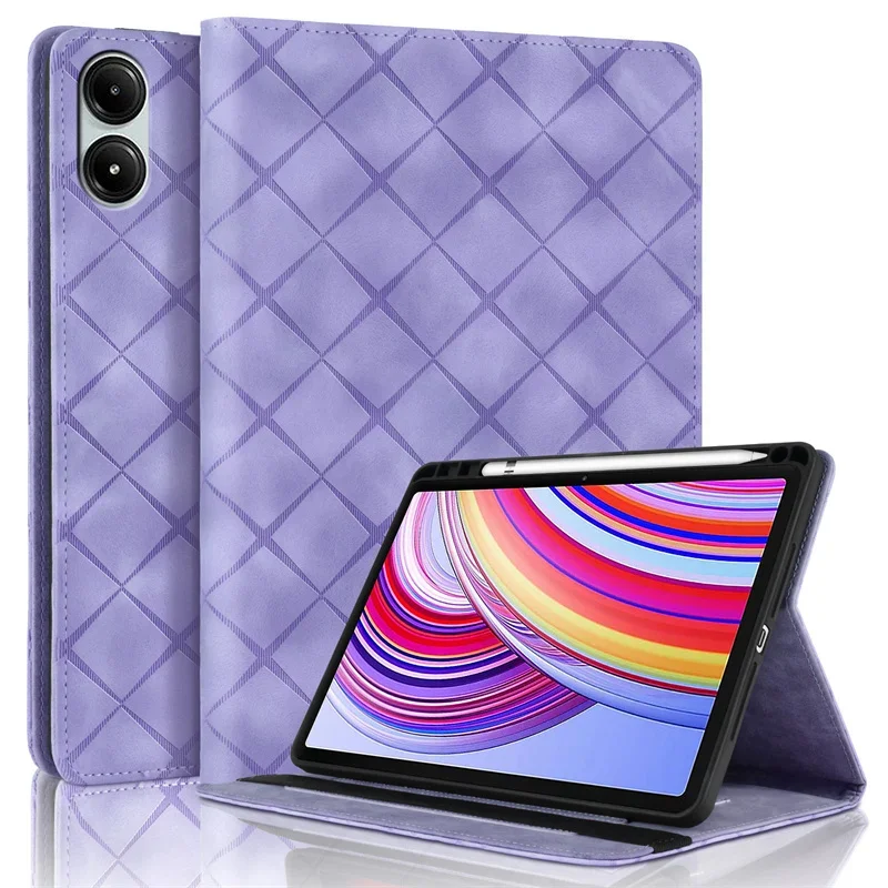 PU Leather Wallet Flip Stand Case with Pen Holder