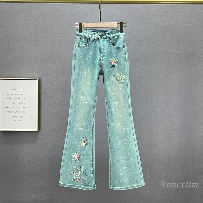 pantalon-en-denim-brode-de-biscuits-de-style-national-pour-femmes-pantalon-bootleg-taille-haute-elastique-jean-slim-fit-nouveau-printemps-2024