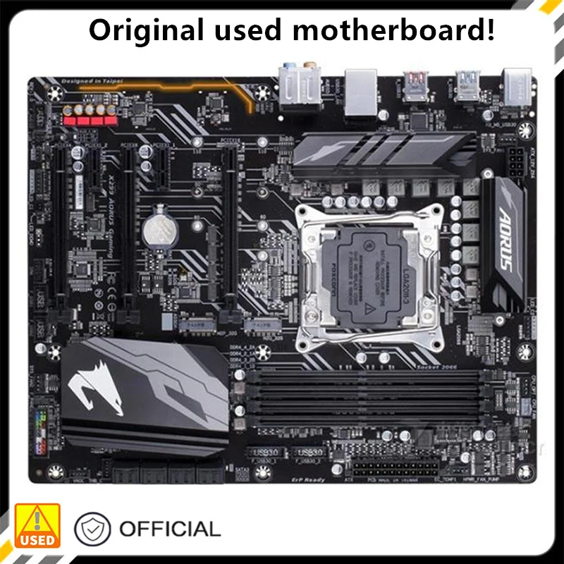 

For X299 AORUS Gaming Used original For Intel X299 Socket LGA 2066 DDR4 128G motherboard LGA2066 Mainboard