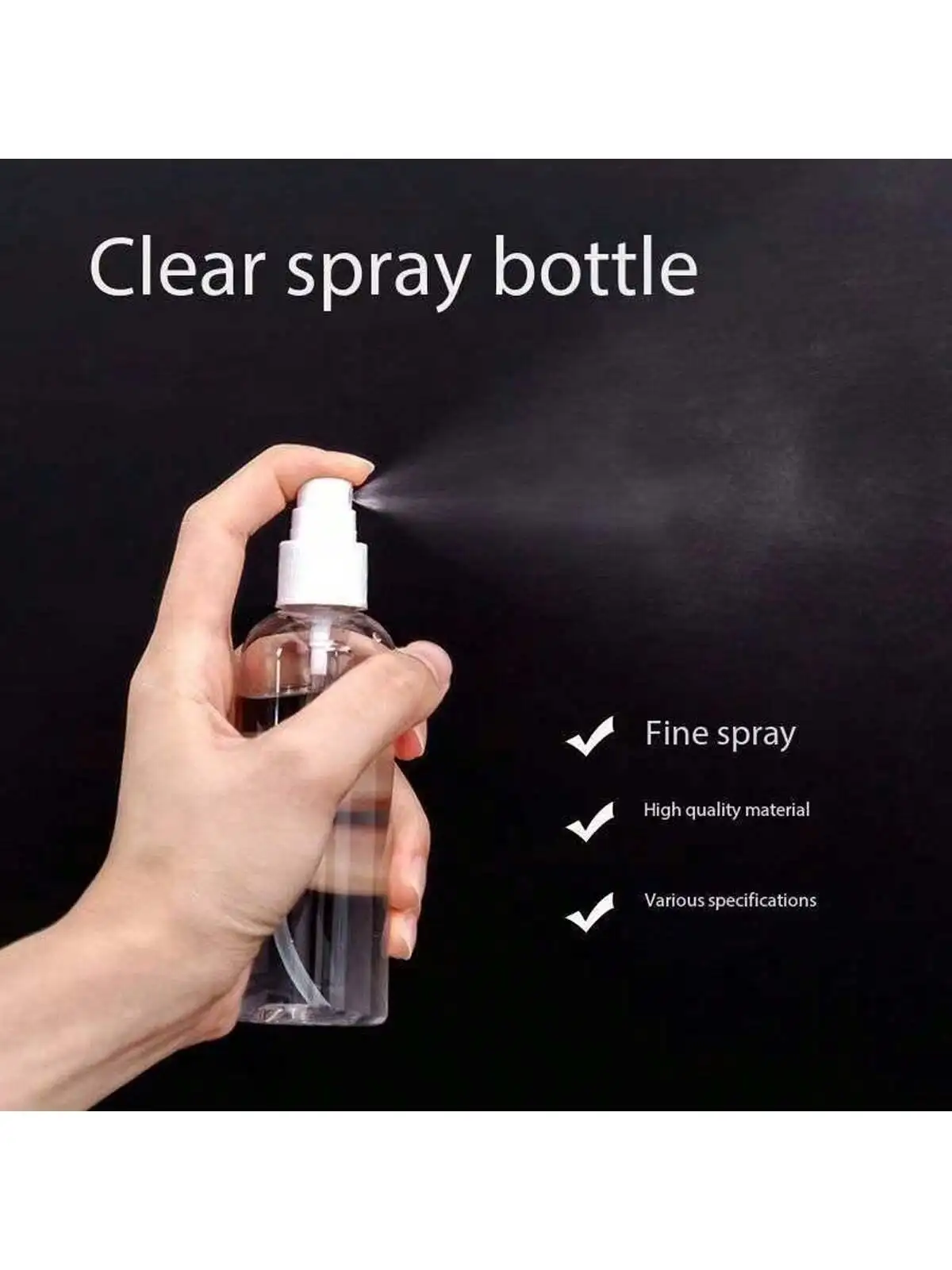 3PCS large spray bottle 100ml 50ml 30ml travel portable lotion