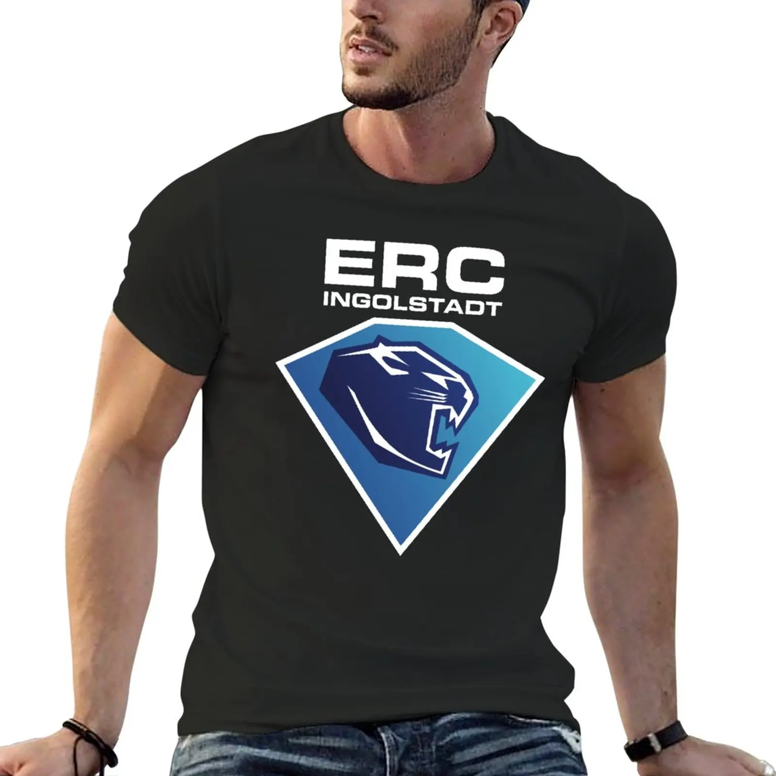 

ERC Ingolstadt T-Shirt anime summer clothes boys t shirts Oversized t-shirt Men's t shirts
