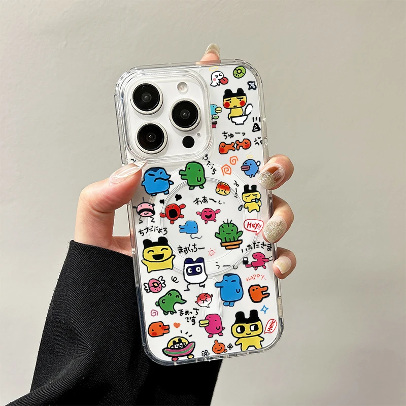 Lovely T-Tamagotchi Wireless Charging Clear Silicone Case