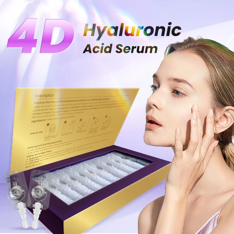 4D Pure Hyaluronic Acid Serum Capsule Deep Moisturizing Anti Aging Repair Damage Skin Beauty Hydration Essence hyaluronic acid serum