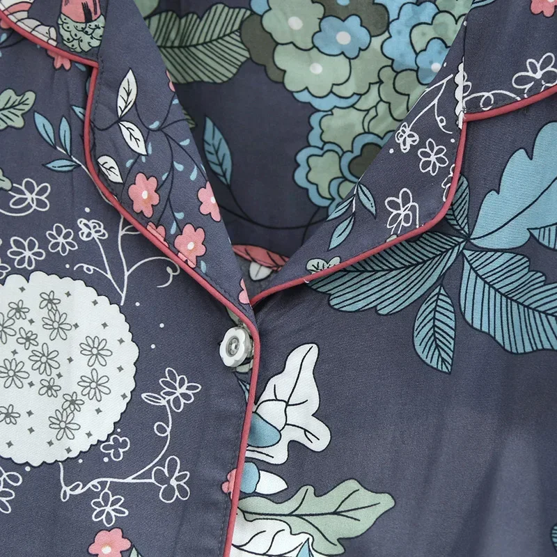 Summer New Women's Pajamas Thin Section Short-sleeved Shorts  Floral Print Pajamas Home Service Ladies Pajamas For Women