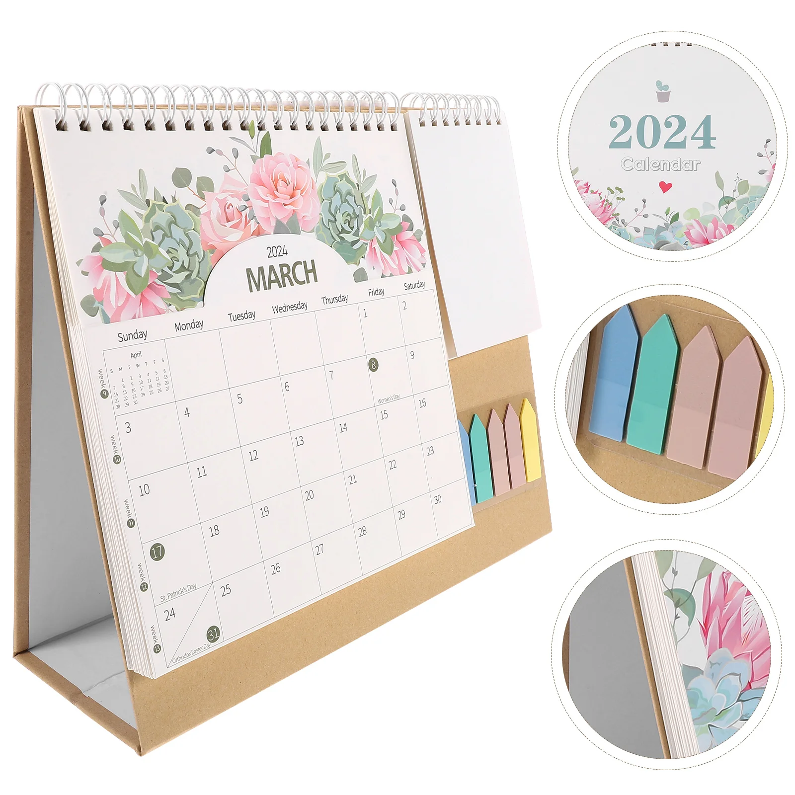 Desk Calendar Plan Schedule Planning Decor Calendars Students Month Table Decor Portable Delicate Office Daily Use Decore calendar delicate creative decorative wooden portable manual calendar perpetual calendar for office