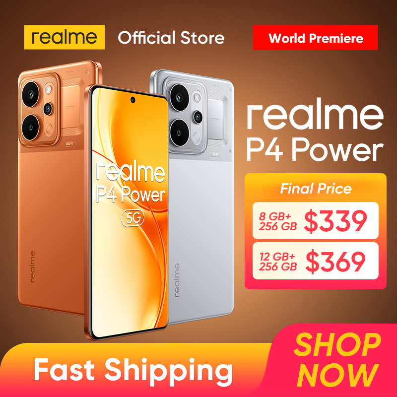  [World Premiere] realme P4 Power 5G Smartphone 10001mAh Battery 80W Charge 50MP Sony OIS Camera 6.8" 144Hz Curved Display NFC 