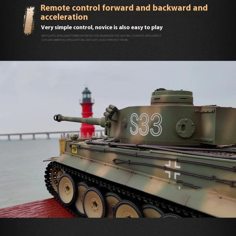 2.4g Remote Control Tank Camouflage Tiger Heavy Remote Control Tank  Emission Sound Mimicking The Real Model Boy Birthday Gift 3