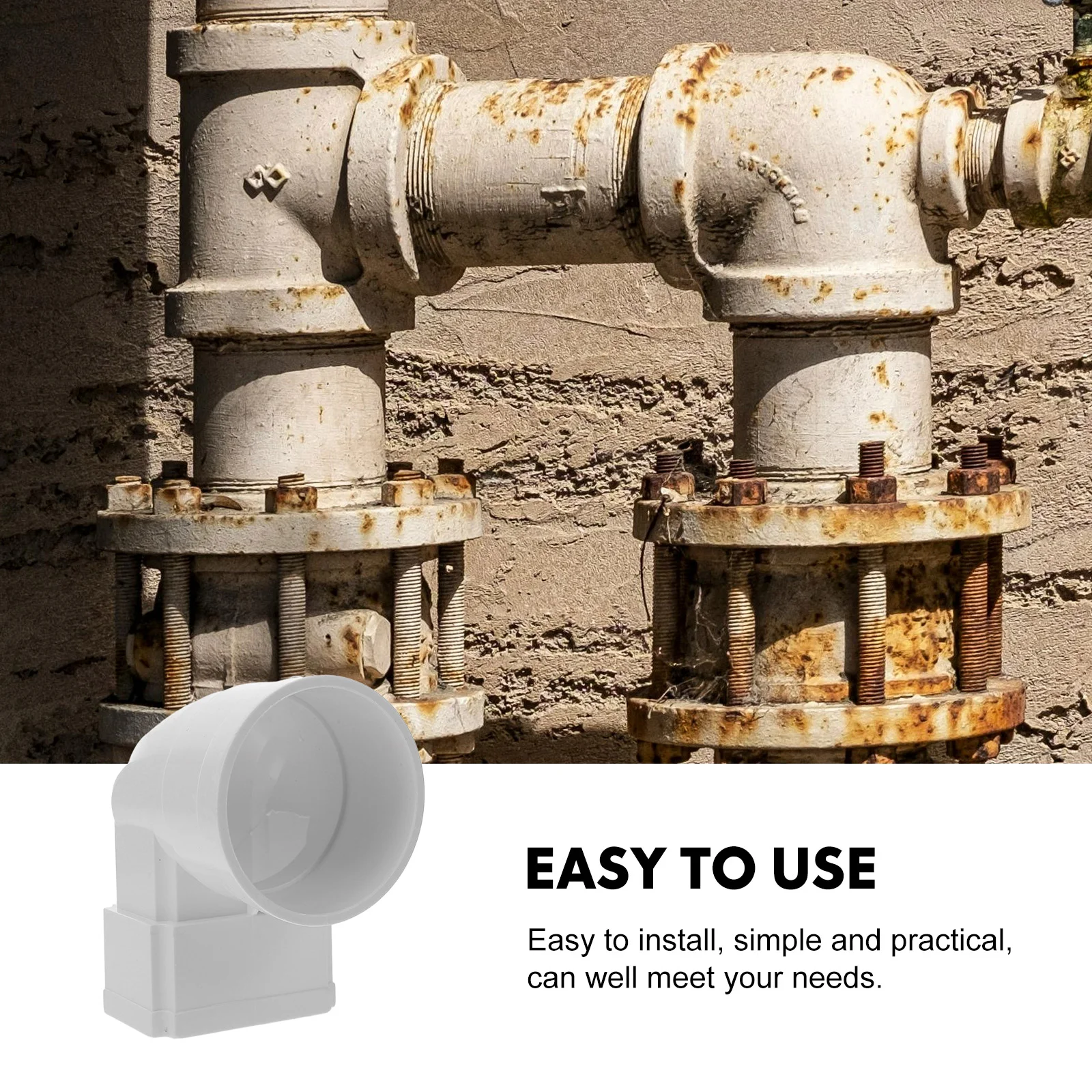 Drain Pipe Gutter Connector for Drainage Fitting Barrels Collect Rainwater from Flat Tube Downspout Diverter Guard Plastic