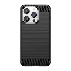 Luxury Carbon Fiber Shockproof Phone Case with TPU Bumper Cover - Pixel 3A XL (Black)