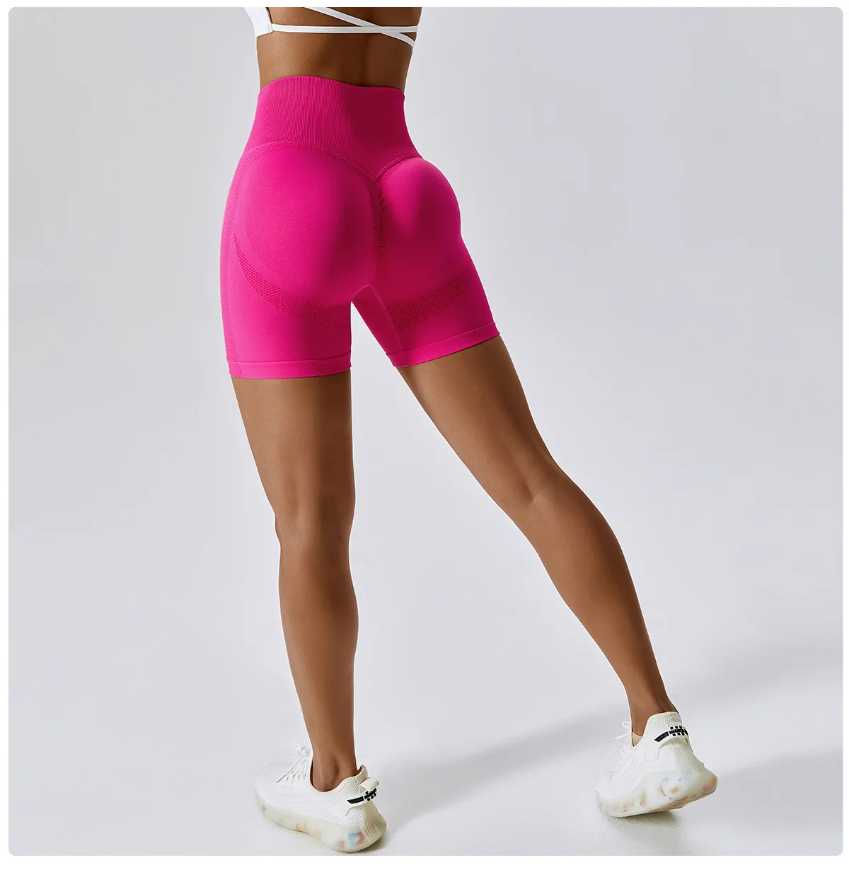 Pantaloncini da donna Pantaloncini sportivi senza cuciture per donna Ciclismo Jogging Fitness Vita alta Push Up Pantaloncini da palestra Leggings Abbigliamento da yoga da donna_voghion.com