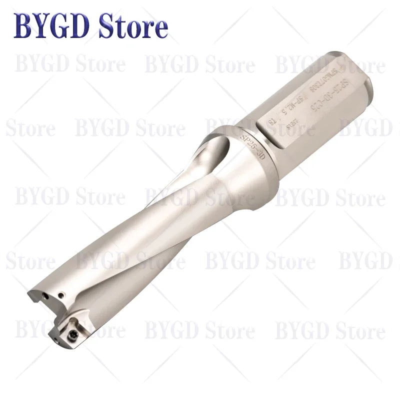 BYGD 고품질 SP 시리즈 드릴, C20 C25 C32 금속 드릴 비트 10mm-40mm, 깊이 2D 3D 4D 5D, SPMG 경합금 인서트 블록 드릴