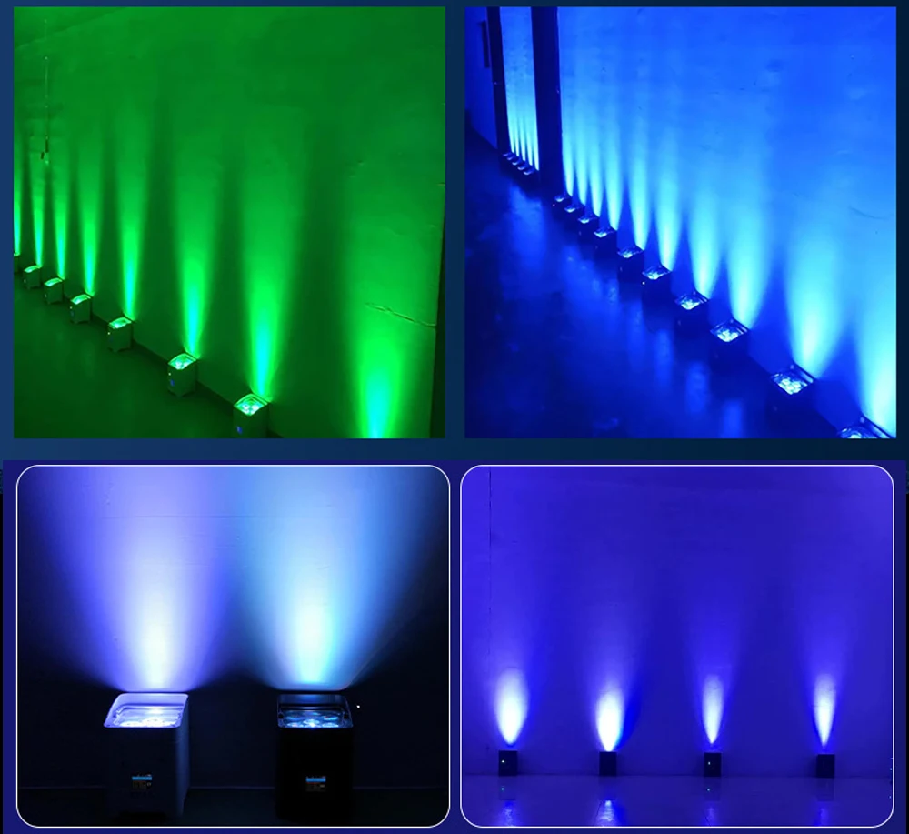 GOTSTAGE 4PCS 6x18W 6IN1 RGBAW + UV Par Licht mit Tasche DMX Fernbedienung WiFi Par Licht Drahtlose LED Bühne Licht für DJ Bar Party – Detail 9