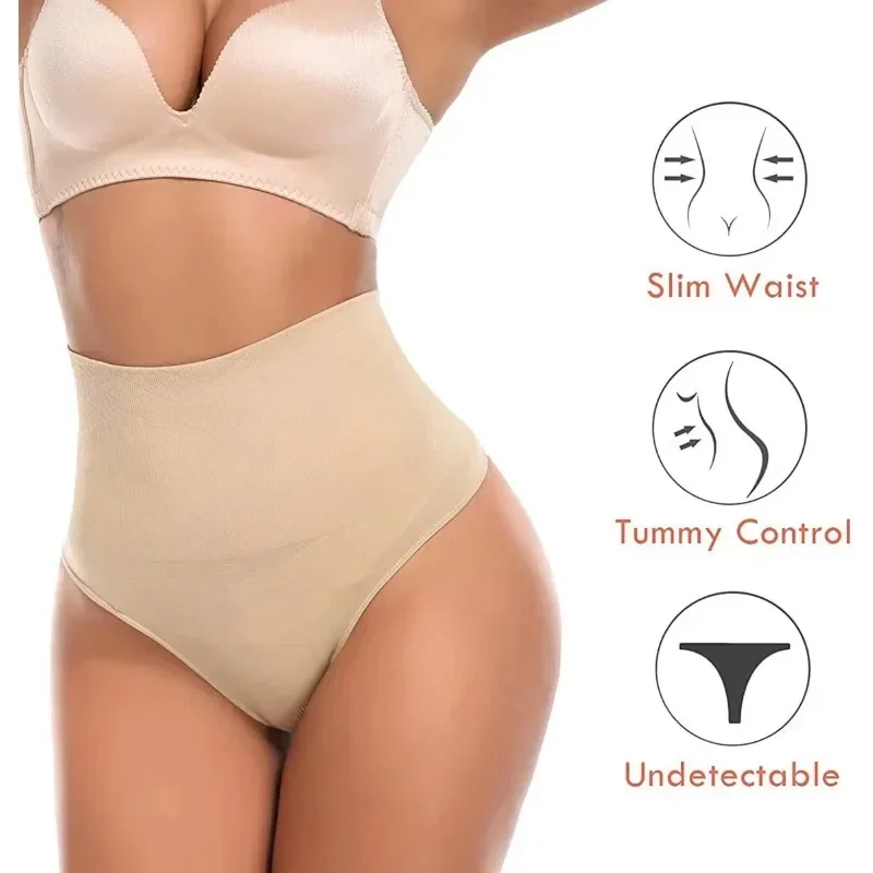 

New Fashion Sexy Mid-waist Belly Lift Pants Seamless Body High Waist Pants Triangle Thong Underwear