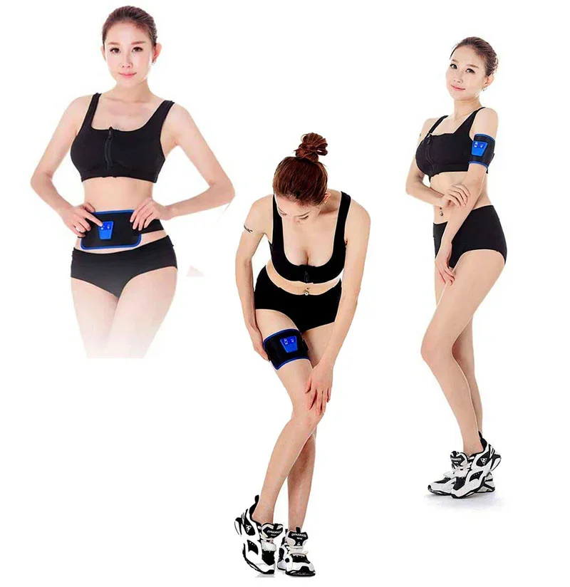 Electric Slimming Body Massager Belt AB Gymnic Electronic Pulse Muscle Arm Leg Waist Slimming Massage Belt Body Building Belt