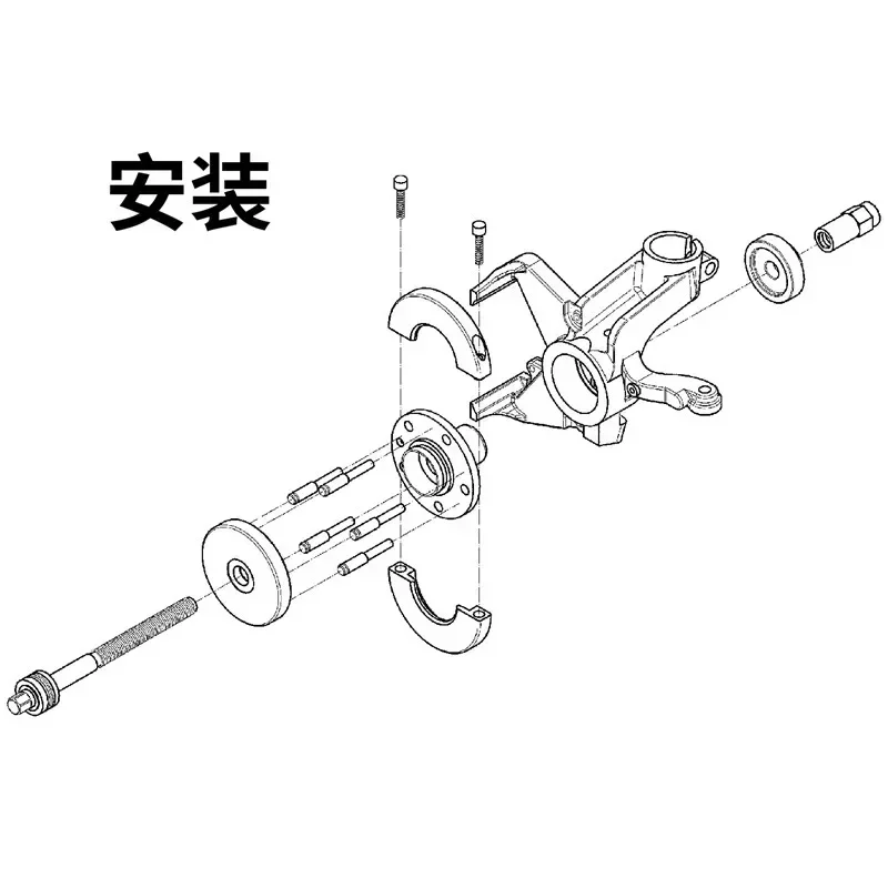 Upgrade 72mm Car Front Wheel Hub Disassembly Tool Bearing Puller Demolition Tool Wheel Hub Removal Kit For Auto Parts