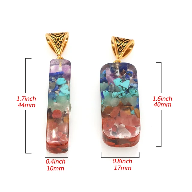 ★限定ご提供★ペンダントトップにも♡【7種チャクラ対応ペンデュラム】❤️ 7種チャクラ対応 ペンデュラム タイプC 石サイズ縦約25mm-29mm 1