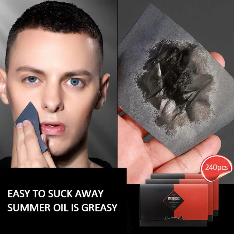 80Pcs Face Oil Blotting Paper Salviette Per Il Viso Portatili Active Bamboo Charcoal Carta Di Canapa Controllo Dell'Olio Per Il Viso Strumento Per La 