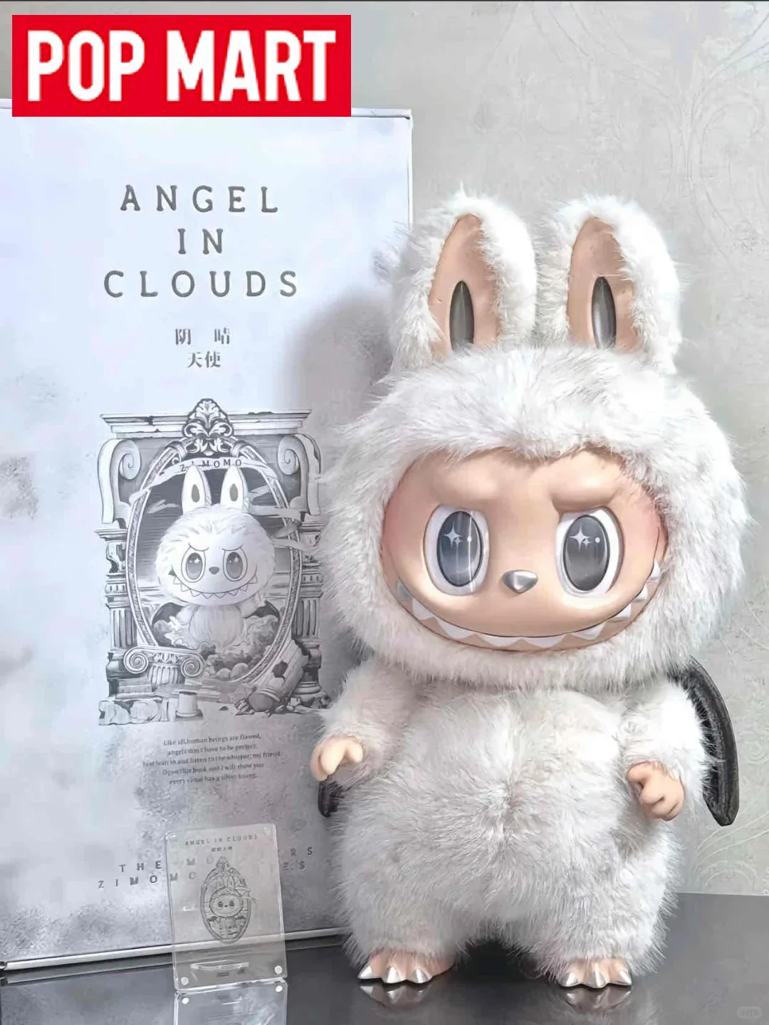 Labubu 大天使 POP MART ZIMOMO 大天使 LABUBU リーダー ビニールフェイスぬいぐるみ