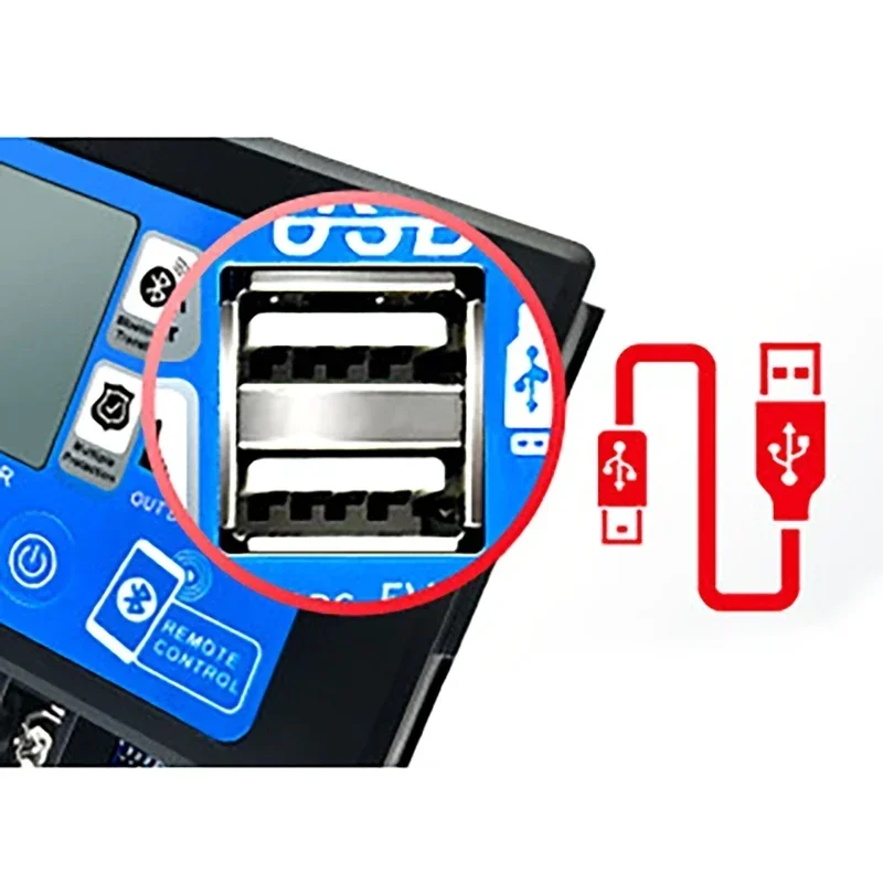 30A/60A Bluetooth WIFI Embedded Snap-on Energy Storage MPPT Controller Solar Panel Battery Smart Regulator 12V/24V LCD Display