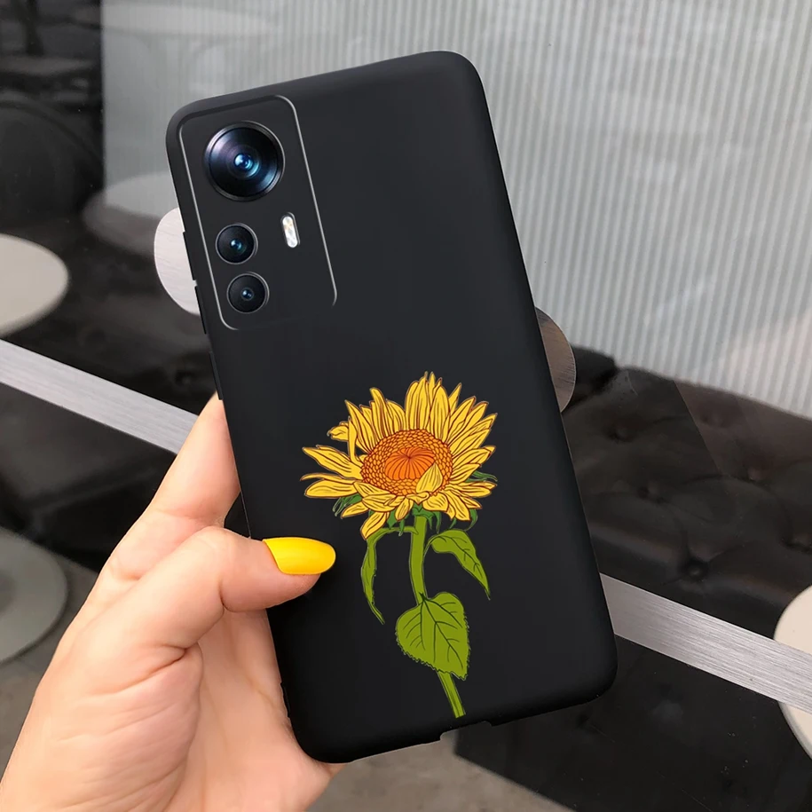 Sunflower Design Silicone Soft Phone Case with Bumper Protection