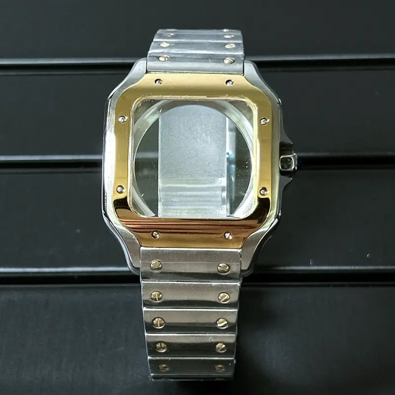 38mm Square Watch Case 316L Steel Strap Watch Repair Modification No Logo 27mm Dial for Sandoz NH36 NH35 NH70 Automatic Movement - Image 24