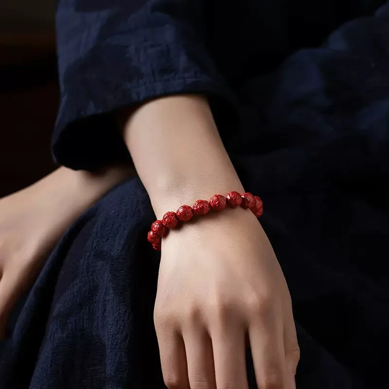 

Cinnabar High Content Six Words Mantra Men and Women Bracelet Ornament Wholesale
