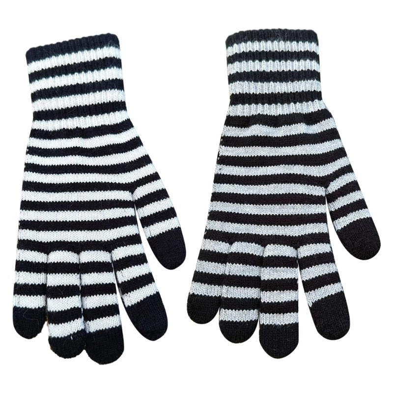 

Winter Knitted Gloves For Women&Men Thicken Warm Knitted Mittens Full Finger